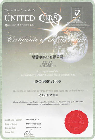 Certificazione ISo International Quality Standard